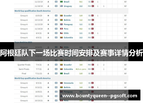 阿根廷队下一场比赛时间安排及赛事详情分析 阿根廷队下一场比赛时间安排及赛事详情分析